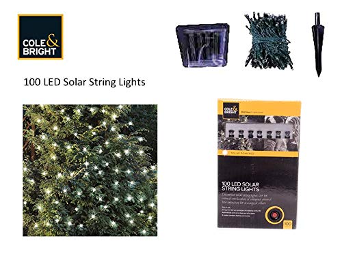 Cole & Bright 6741-100Count Solar Led String Lights
