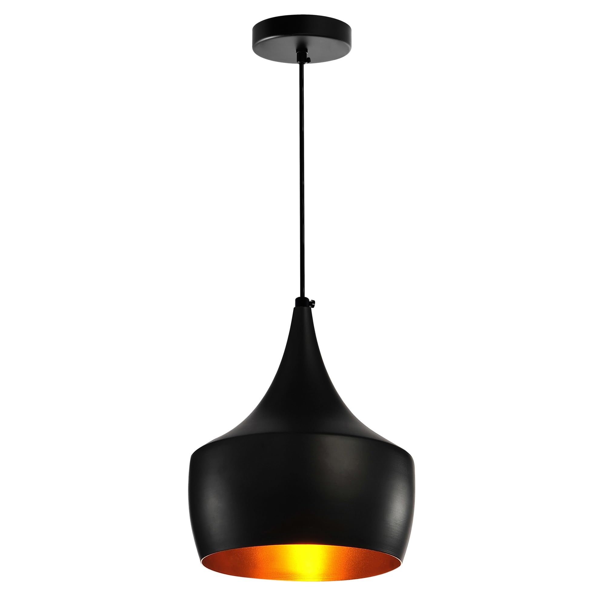 CWI Lighting 9631P10-1-101 Dynamic Metal Mini Pendant Light, Black