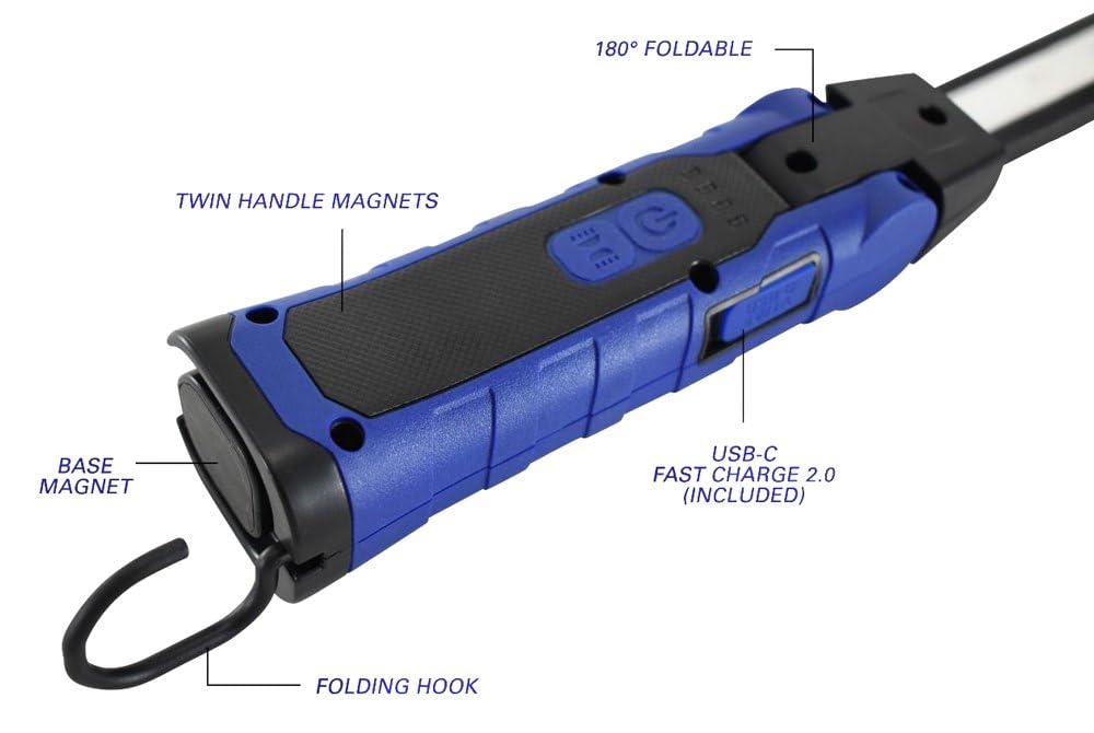 Astro Tools 52Sl 500X2 Lumen Wirelessly Rechargeable Folding Double-Sided Led Slim Light, 1 Count