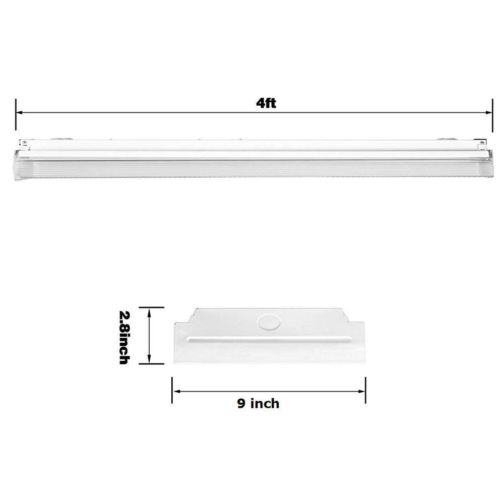 Faithsail 60W Led Wraparound Light - 4Ft Office Lights, 7200 Lumens 4000K, 4 Foot Flush Mount Led Wrap Shop Puff Ceiling Lightin