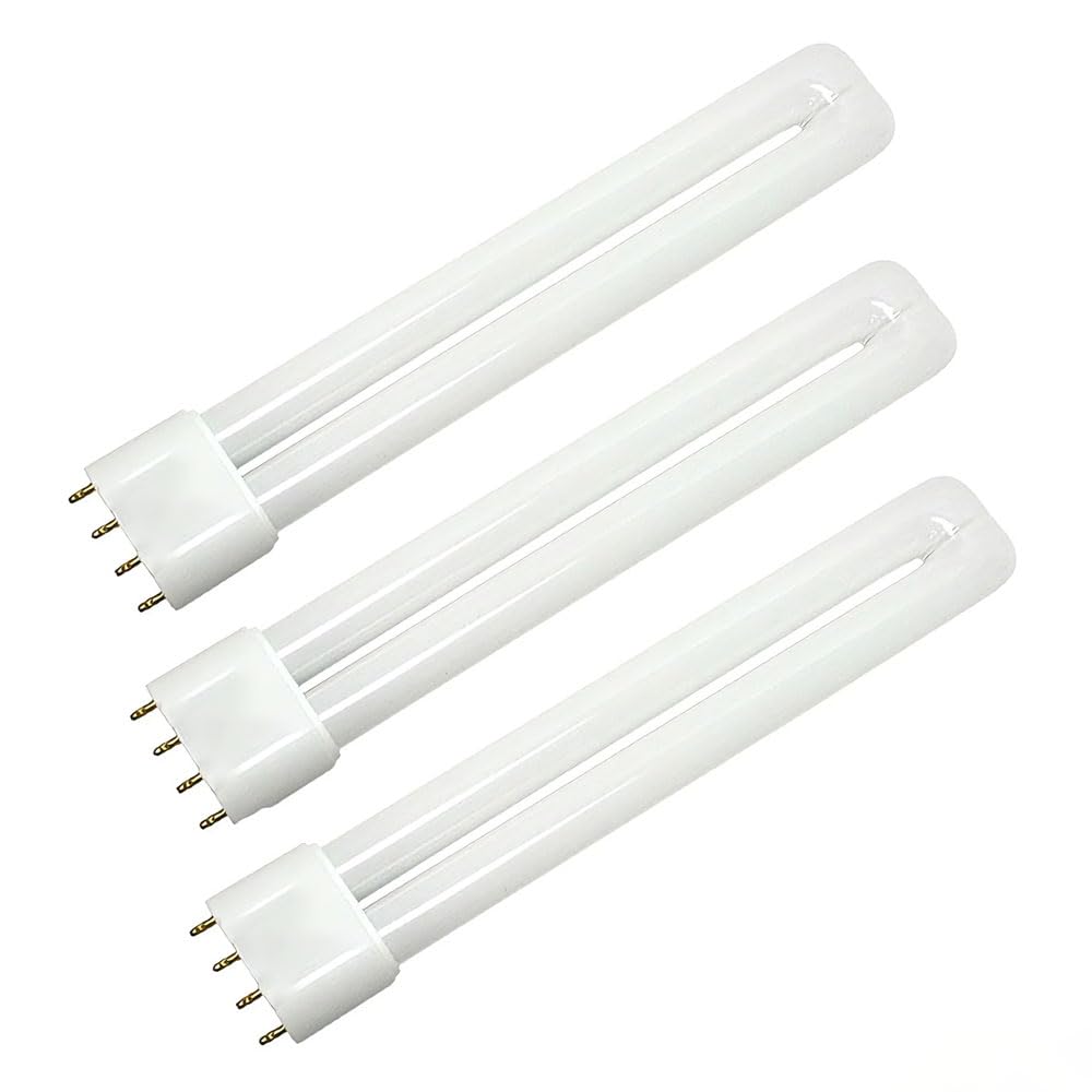 MouMouPurr Pack of 3  18W/830 2G11 4-Pin Fluorescent Light Bulbs  PL-L Fluorescent Lamp  Warm White 3000K  2G11 4 Pin Replacement Lamp