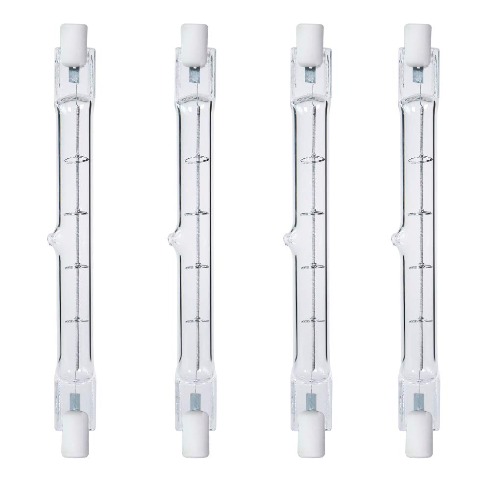 Comyan 4-Pack R7S 118Mm T3 300W Halogen Bulb Dimmable 4500Lm J-Type 120V R7S Base Warm White 2700K Double Ended Halogen Light Bu