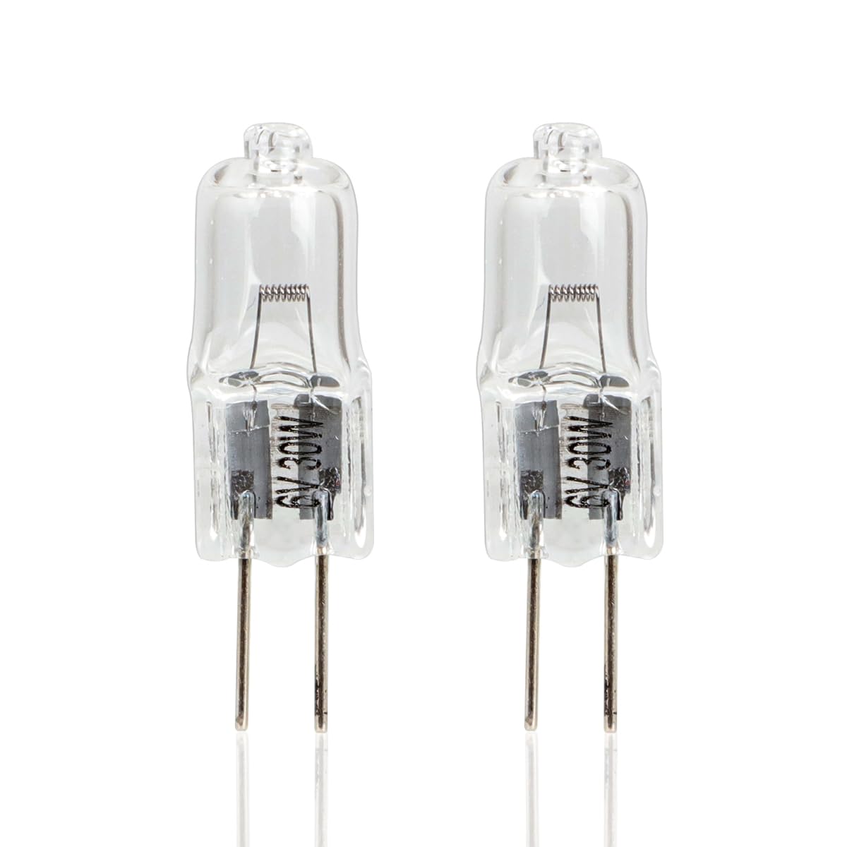 Motoqueen 30W 6V Halogen Light Replacement Bulbs (2 Pcs) With G4 Bi - Pin Base For Microscopes
