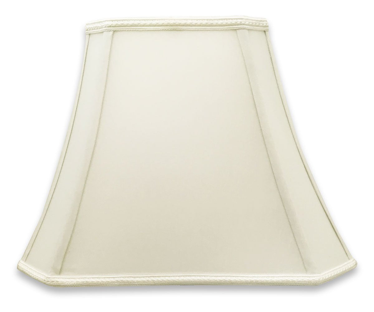 Royal Designs DSO-68-16WH Rectangle Bell Cut Corner Designer Lamp Shade - White - (6.25 x 8) x (11 x 16) x 12White