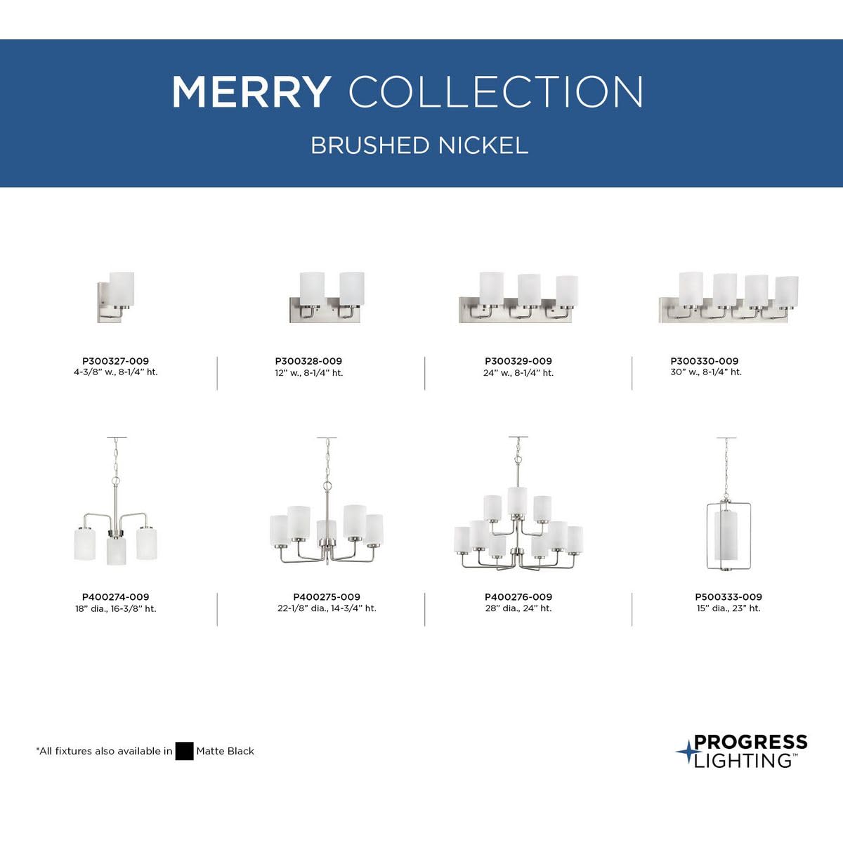 Progress Lighting Merry Collection 9-Light Brushed Nickel Etched Glass Transitional Chandelier Light