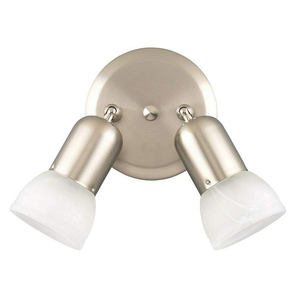 Canarm Icw92 Bpt Jasper Double Head Directional Spot-Light, Brushed Pewter