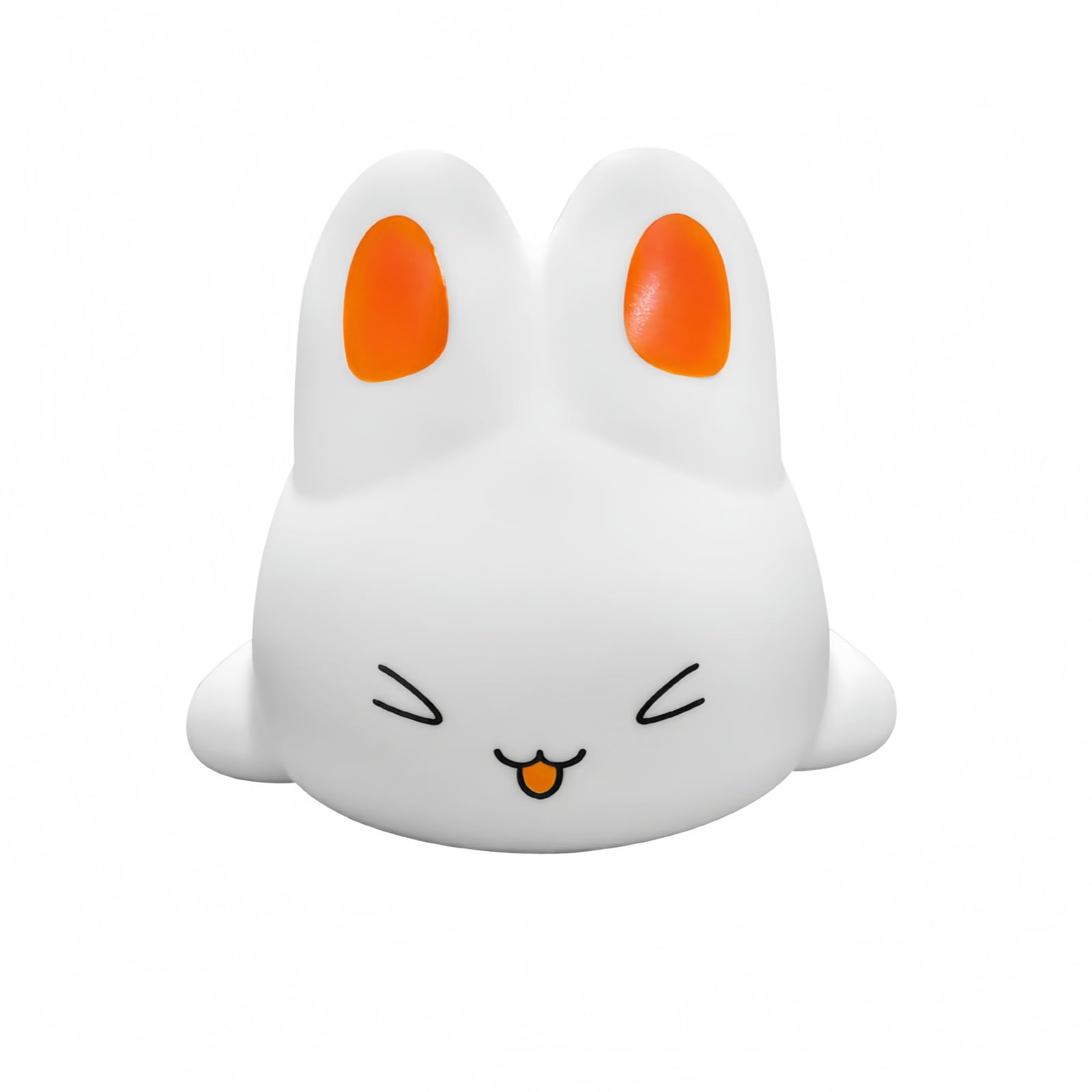 ANGTUO Bunny Night Light, Big Face Rabbit Light, Bunny Lamp Dimmable and Rechargeable, Kawaii Room Decor