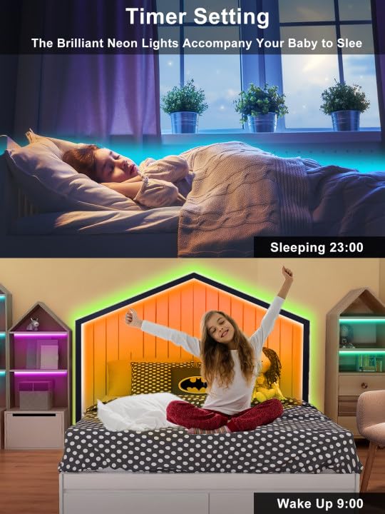 Ledagic 132Ft Rgb Led Neon Rope Lights With App, Remote Control, Ip65 Waterproof Neon Light Strip Outdoor Indoor, Diy Design Fle