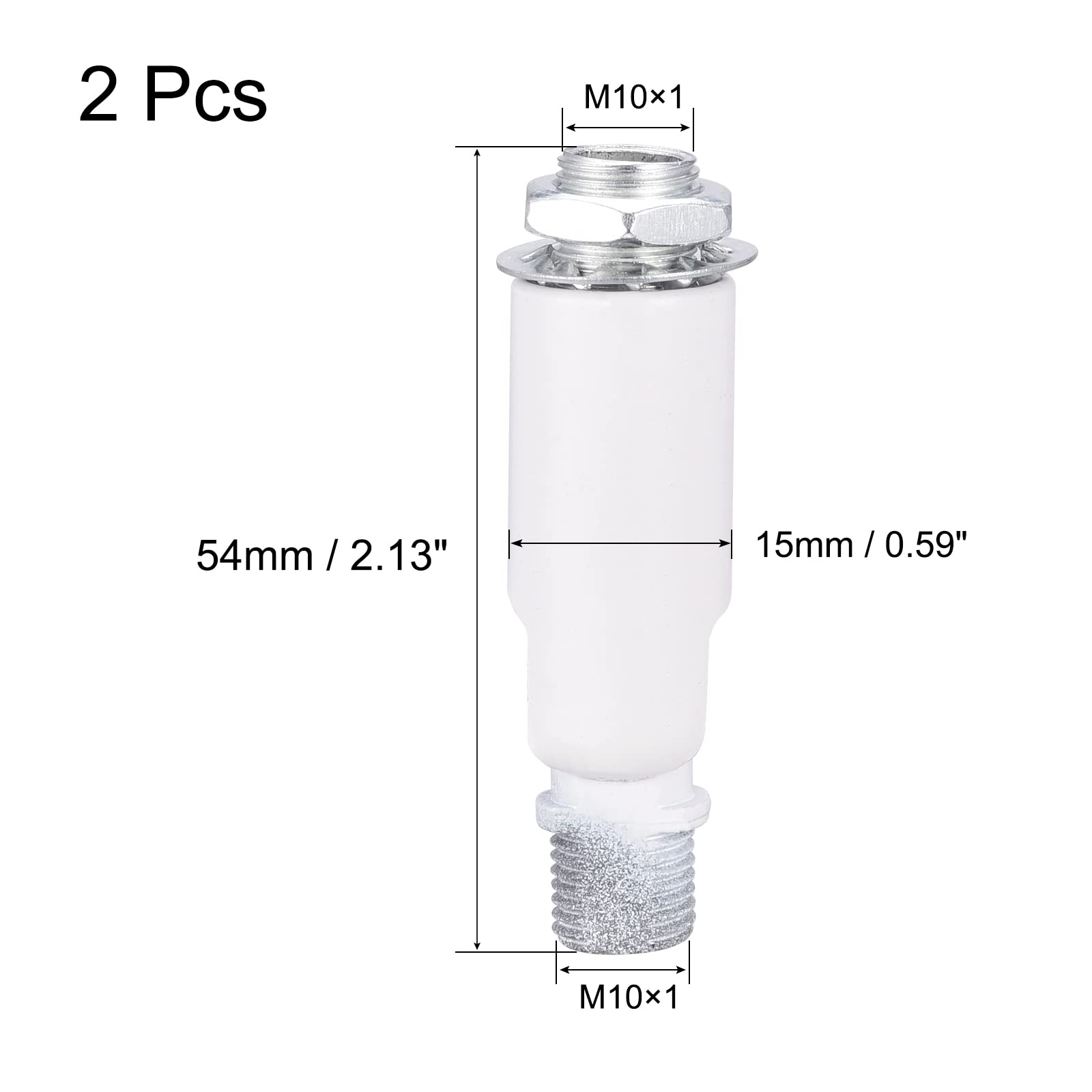 Meccanixity Sloped Ceiling Adapter 180 Degree Swivel M10 Thread, For Chandelier Ceiling Pendant Light, White Pack Of 2