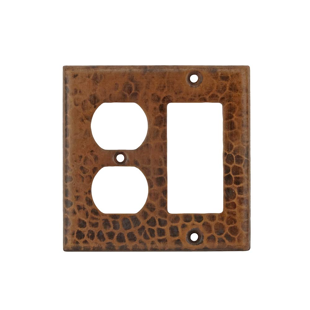 Premier Copper Products SCOR Copper Switch Plate, GFI Cover, 4.5in x 4.5in, Oil Rubbed Bronze