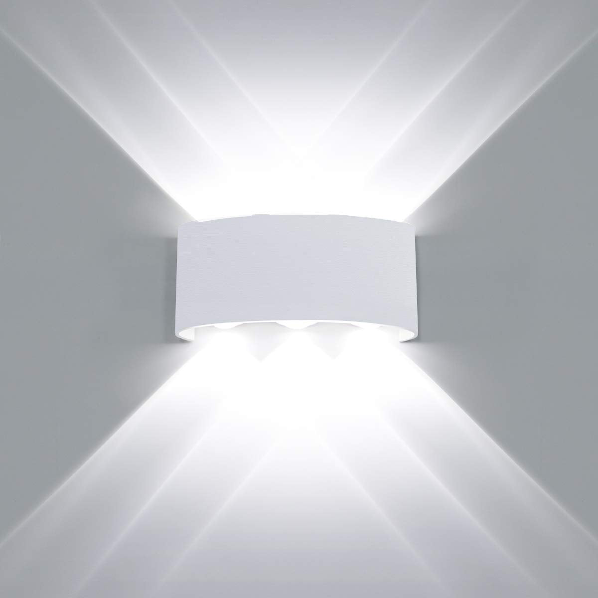 Kawell 6W LED Wall Sconce, Waterproof Aluminum Lamp, Matte White, Model 33-AU556-WT-CW, Indoor/Outdoor for Bathroom, Bedroom, Porch