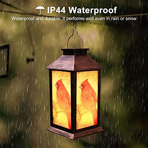 EiGreen Solar Lantern - Waterproof LED Hanging Light for Outdoor Patio, Red Bird, 1 Pack, Model a-005