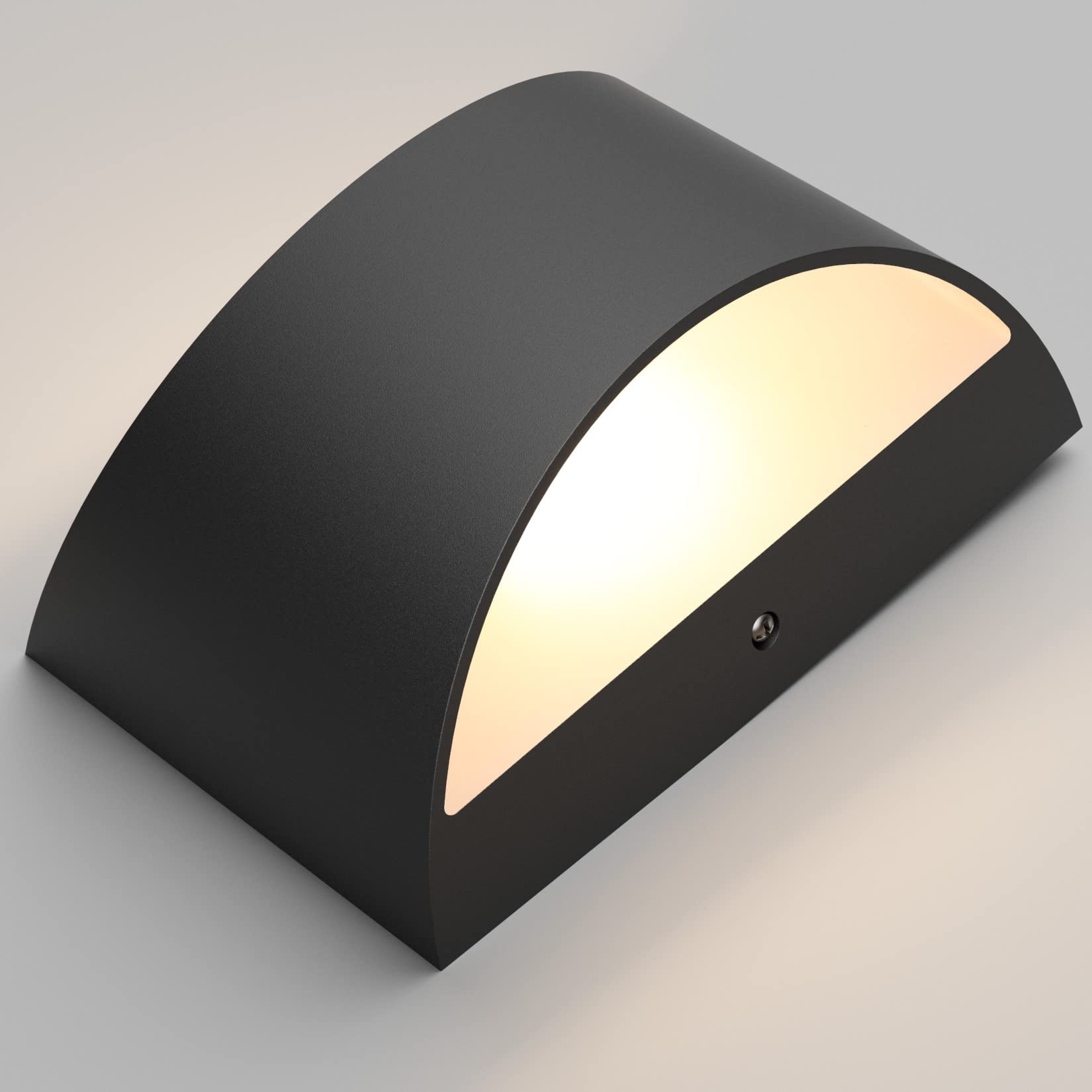 Aipsun Black LED Wall Sconce, Modern Hardwired Light, Warm White 3000K, 1 Pack, Aluminum, Model 9206