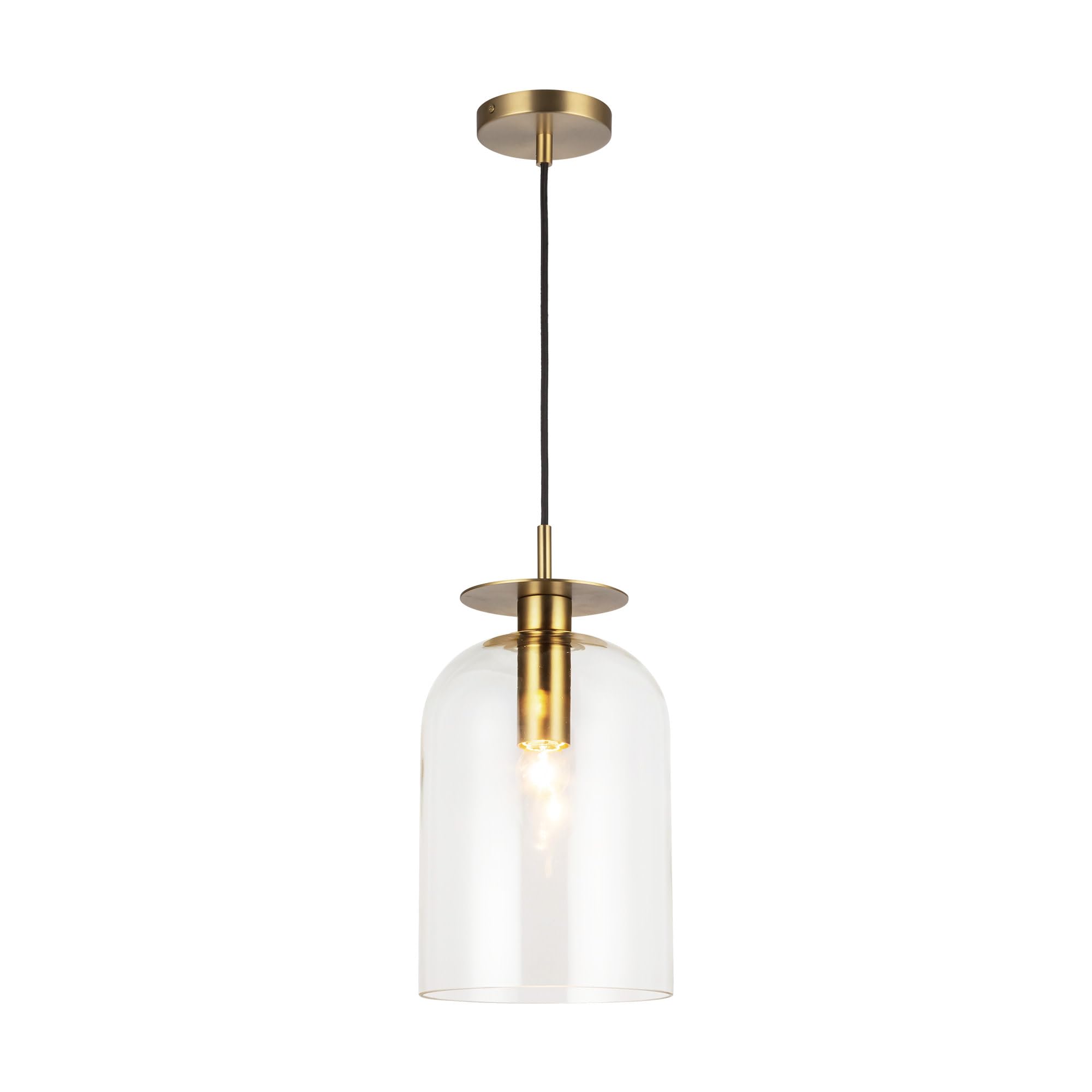 Alora Mood PD515408BGCL Sylvia Pendant, 1-Light 1 Watts, Brushed Gold/Clear Glass