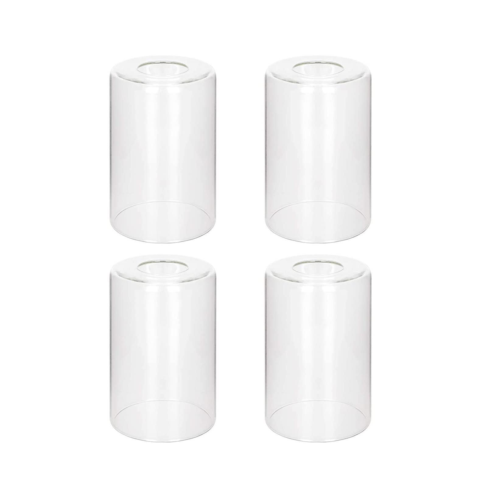 Eidonta Clear Glass Shade Covers 4 Pack, 5.5In Height, Replacement For Chandeliers & Sconces