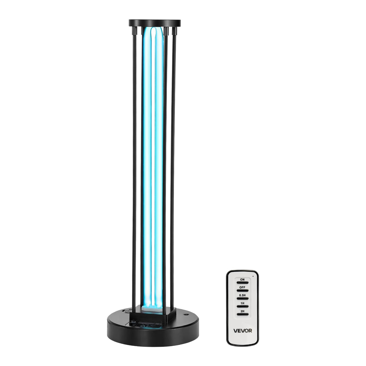 VEVOR UV Light 55W Ultraviolet Lamp with Ozone Purifier, 30/60/120 Min ...