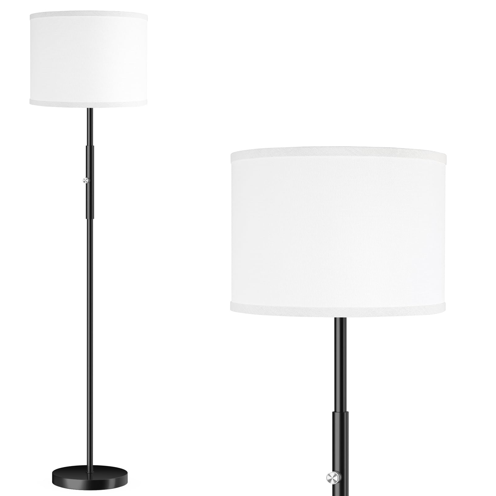 PARTPHONER Floor Lamp for Living Room Bedroom, 65 Modern Tall Lamp Simple Design Standing Lamps | 3 Color Temperature Rotary Swi