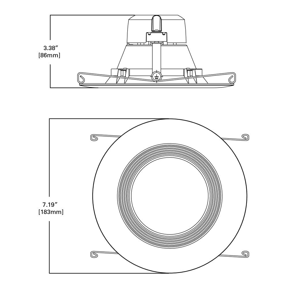 Halo Lt 5/6 Inch Selectable 3Cct (3000-5000K) Integrated Led, White Recessed Light, Dimmable Retrofit Trim (6 Pack)