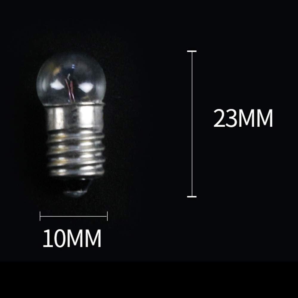 GutReise E10 Warm White Bulb Light 50pcs Miniature Screw Base 2.5V 0.3A Copper