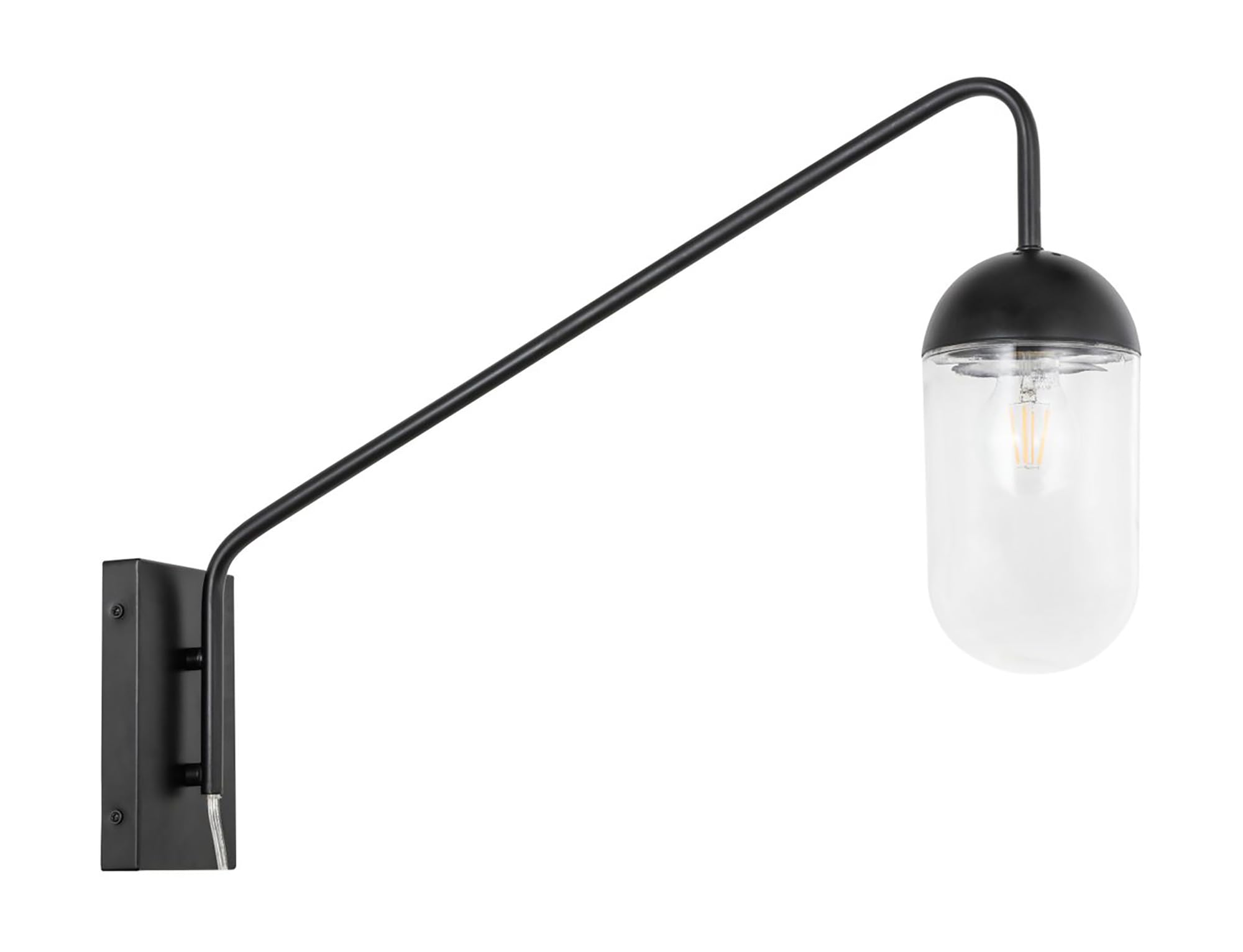 Living District Brass & Frosted White Glass 1-Light Metal Wall Sconce