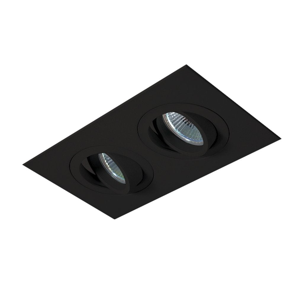 Jesco Lighting Rh50-Bk 2-Light Gimbal Fixture, Die Cast Aluminum, Black Finish
