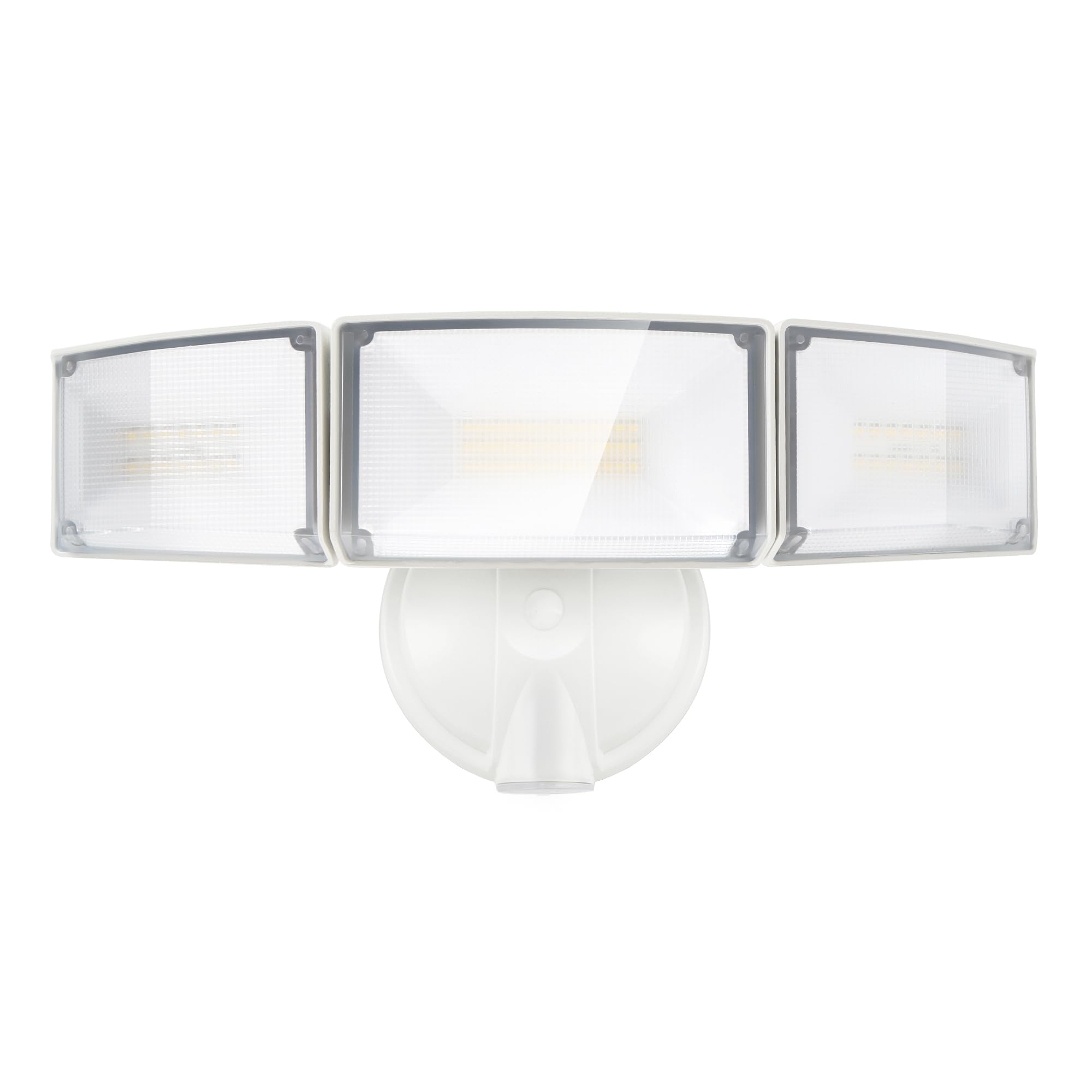 LUTEC LED Flood Light 75W 8000LM Dusk to Dawn with Photocell, 5000K Daylight, IP65 Waterproof, White, Model 76328200xx