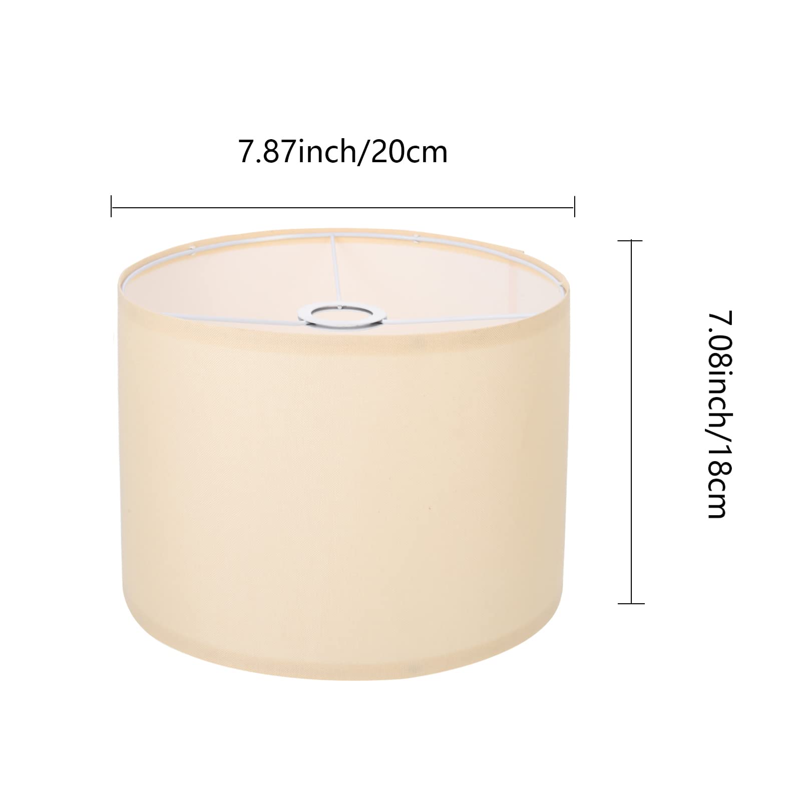 Cloth Lamp Shade Round Lamp Small Drum Lamp Shades Fabric Lampshades Barrel Lamp Shades For Table Lamps Floor Lamps (Khaki)