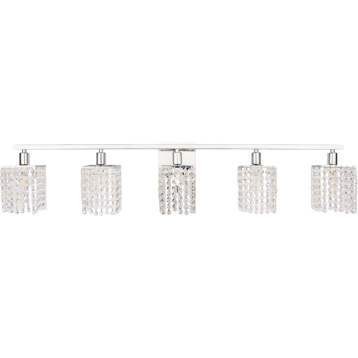 Elegant Lighting Living District Phineas 5 Light Chrome and Clear Crystals Wall Sconce