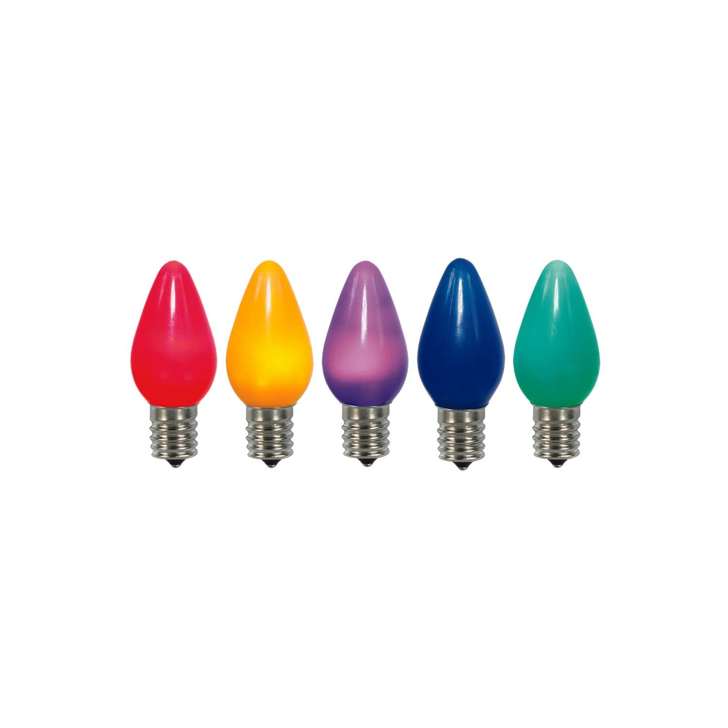 Vickerman C7 Ceramic LED Multi Bulb, 25 Bulbs, 0.6 Watts, Multicolor, Model XLEDSC70-25