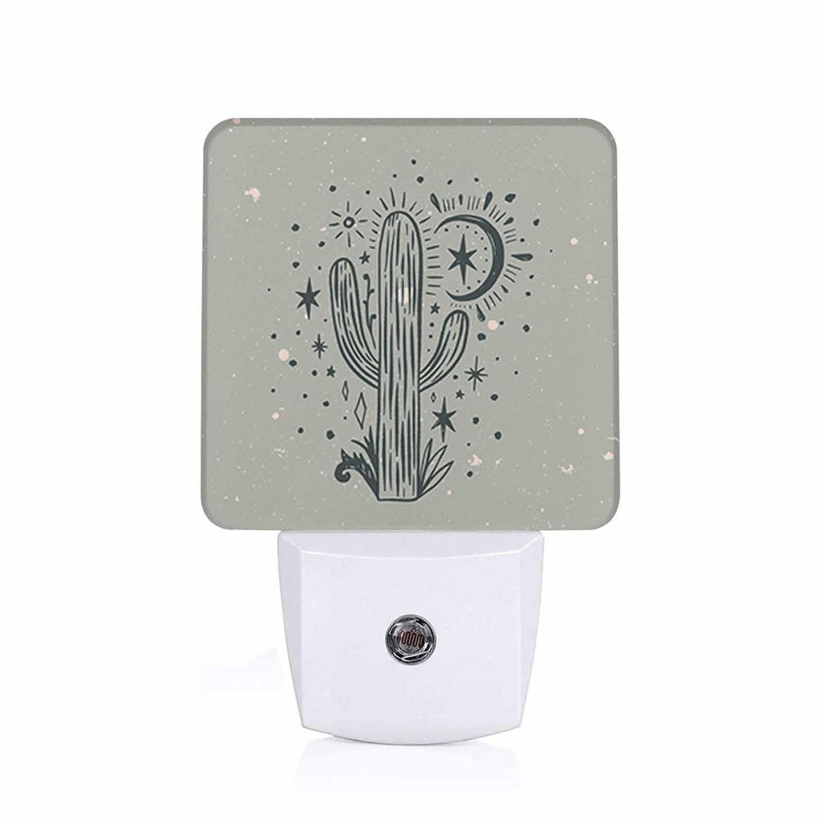 Chrobak LED Night Light with Dusk to Dawn Sensor, Wild Cactus Desert Arizona, Energy Efficient, Model WML-Night-Light-231023-118