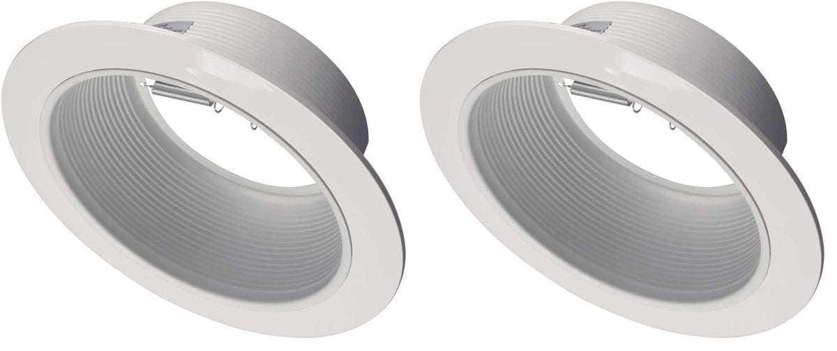 NICOR Lighting 6 inch White Recessed Baffle Trim, Fits 6 inch Housings ...