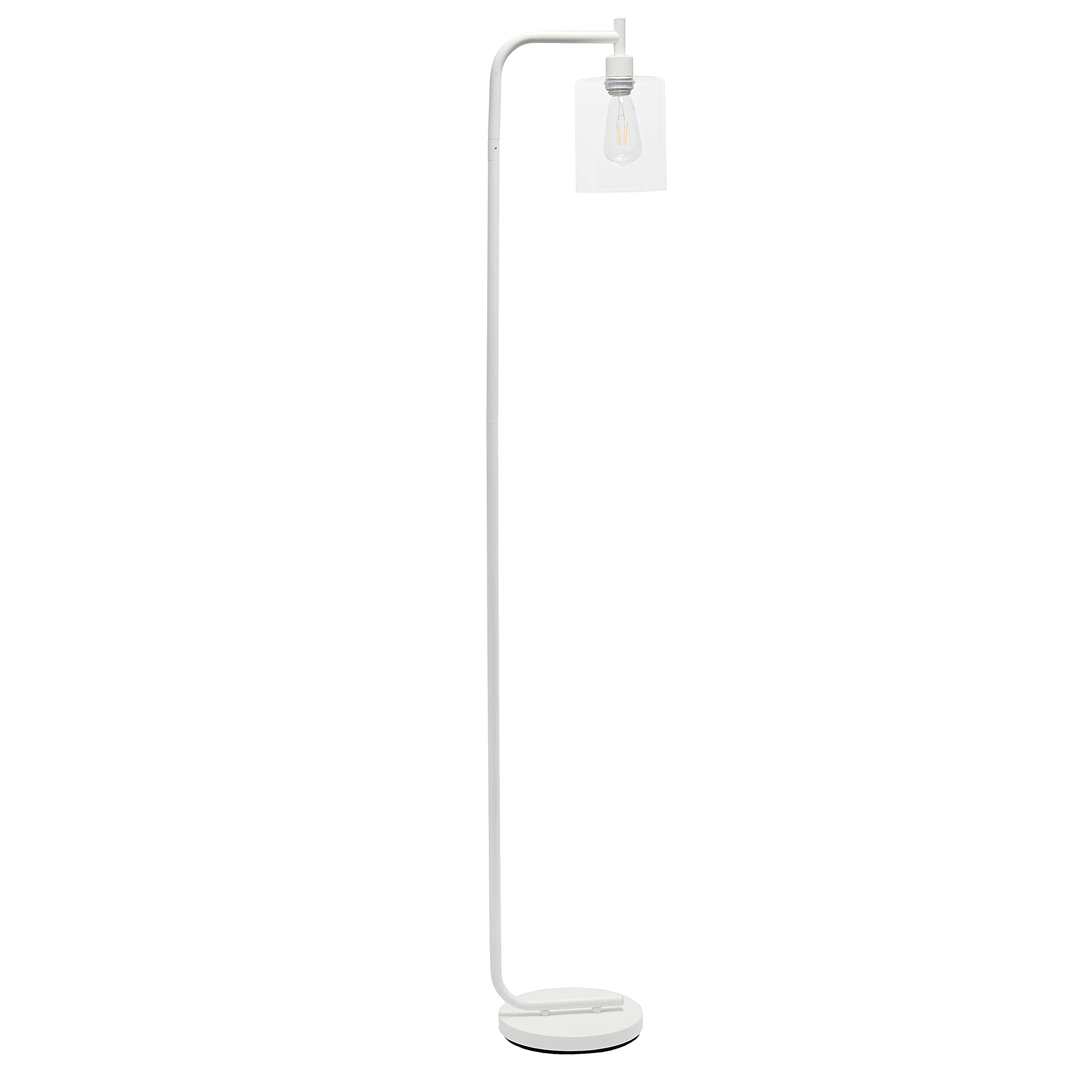 Simple Designs Lf2009-Wht Modern Iron Lantern Floor Lamp, White