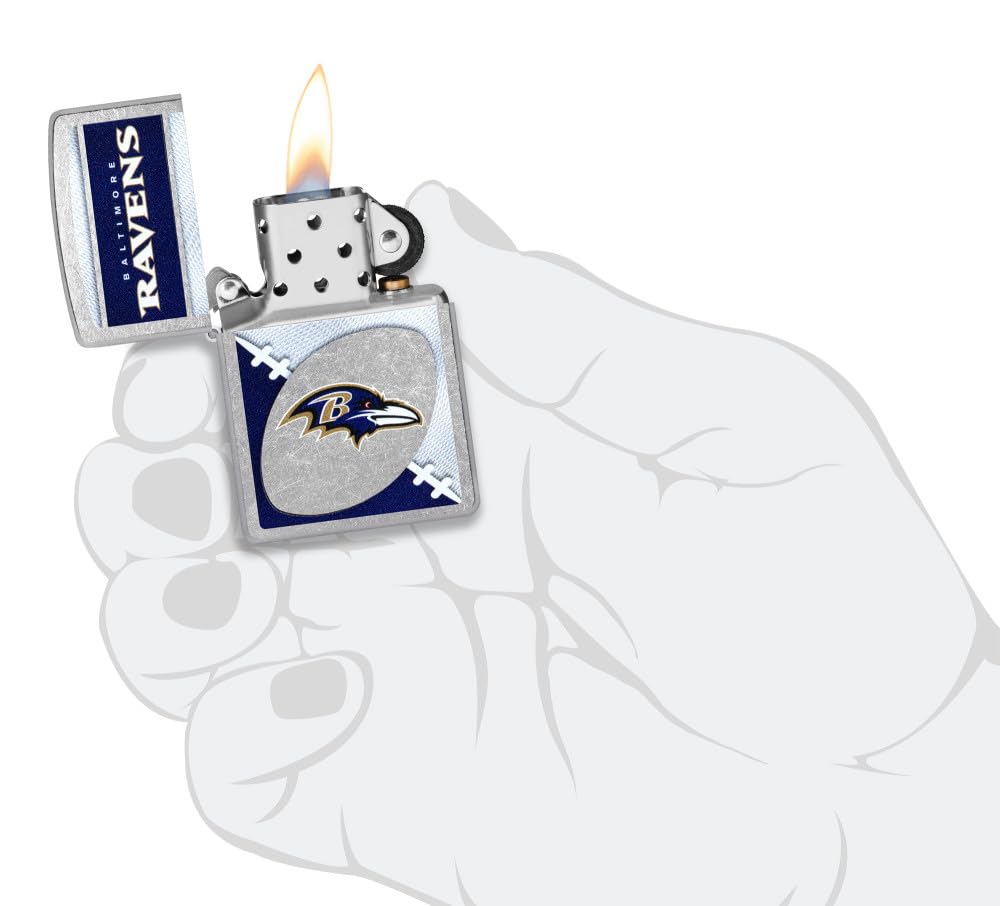 Zippo Nfl Baltimore Ravens Street Chrome Pocket Lighter