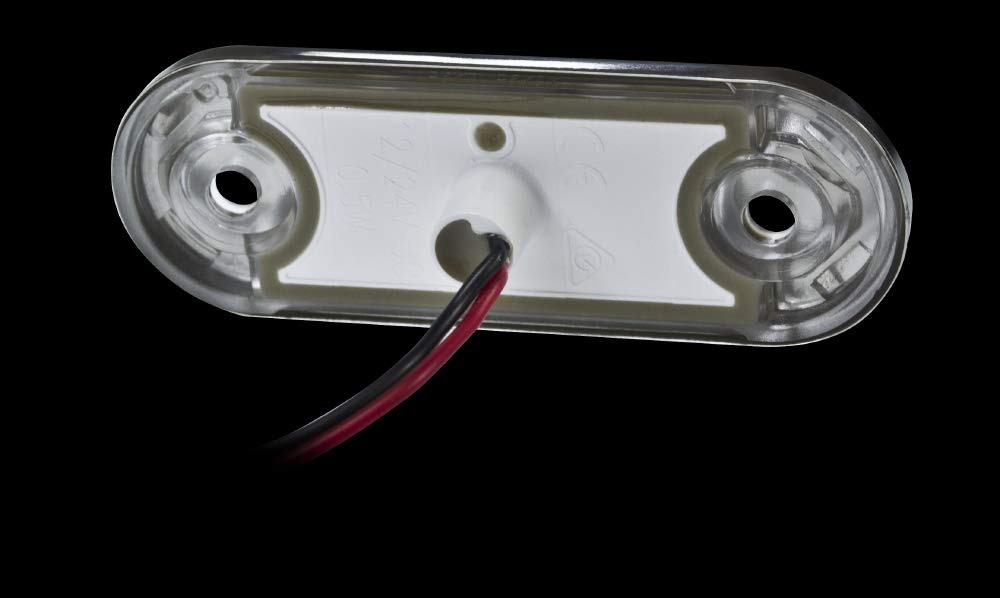 Hella Marine Oblong Led Courtesy Lamp - Red Led, Stainless Steel Bezel, Model 2Xt980869-501