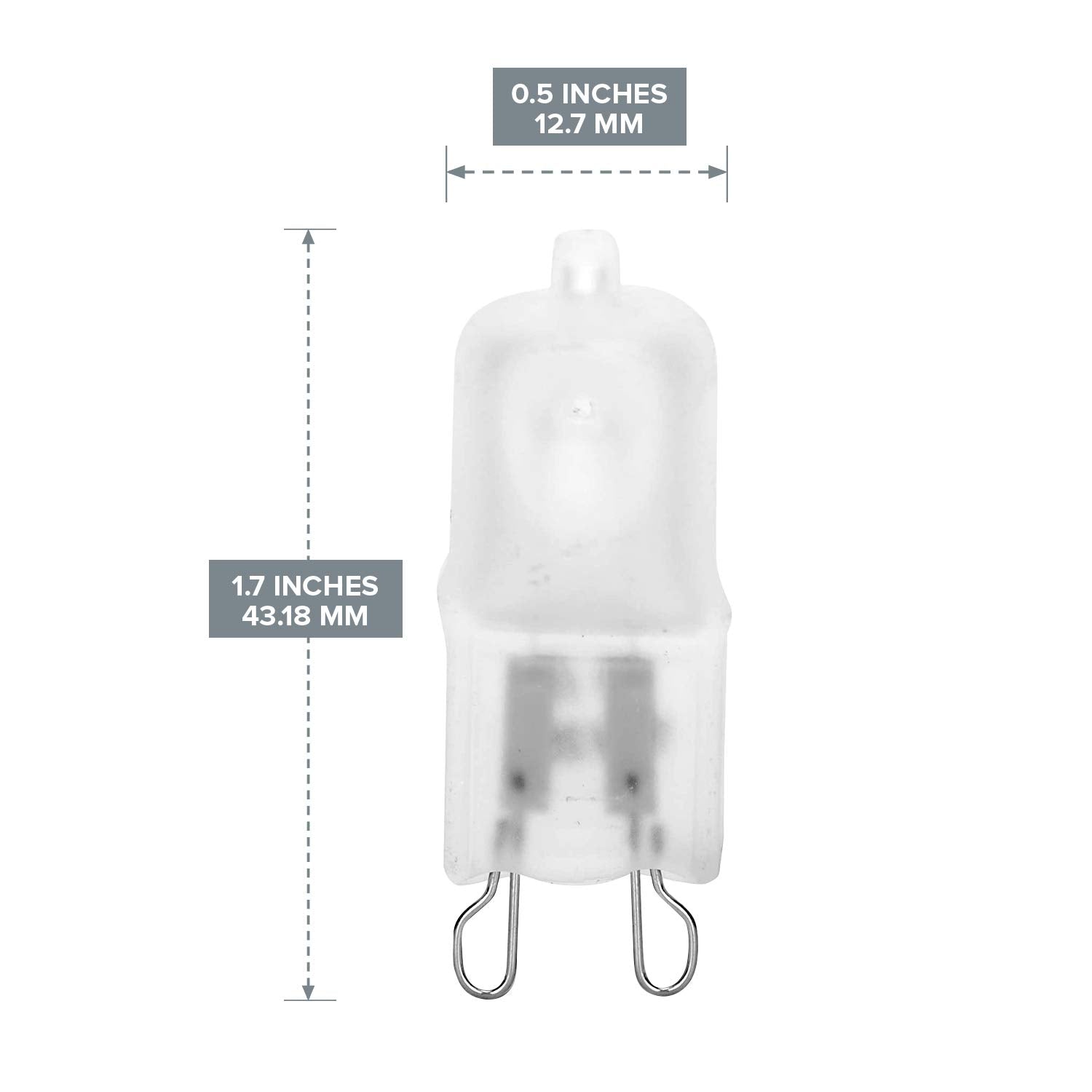 12Vmonster G9 Halogen Light Bulbs 50W Warm White 10 Pack T4 JD Type G9-FR-50W-WW-120V