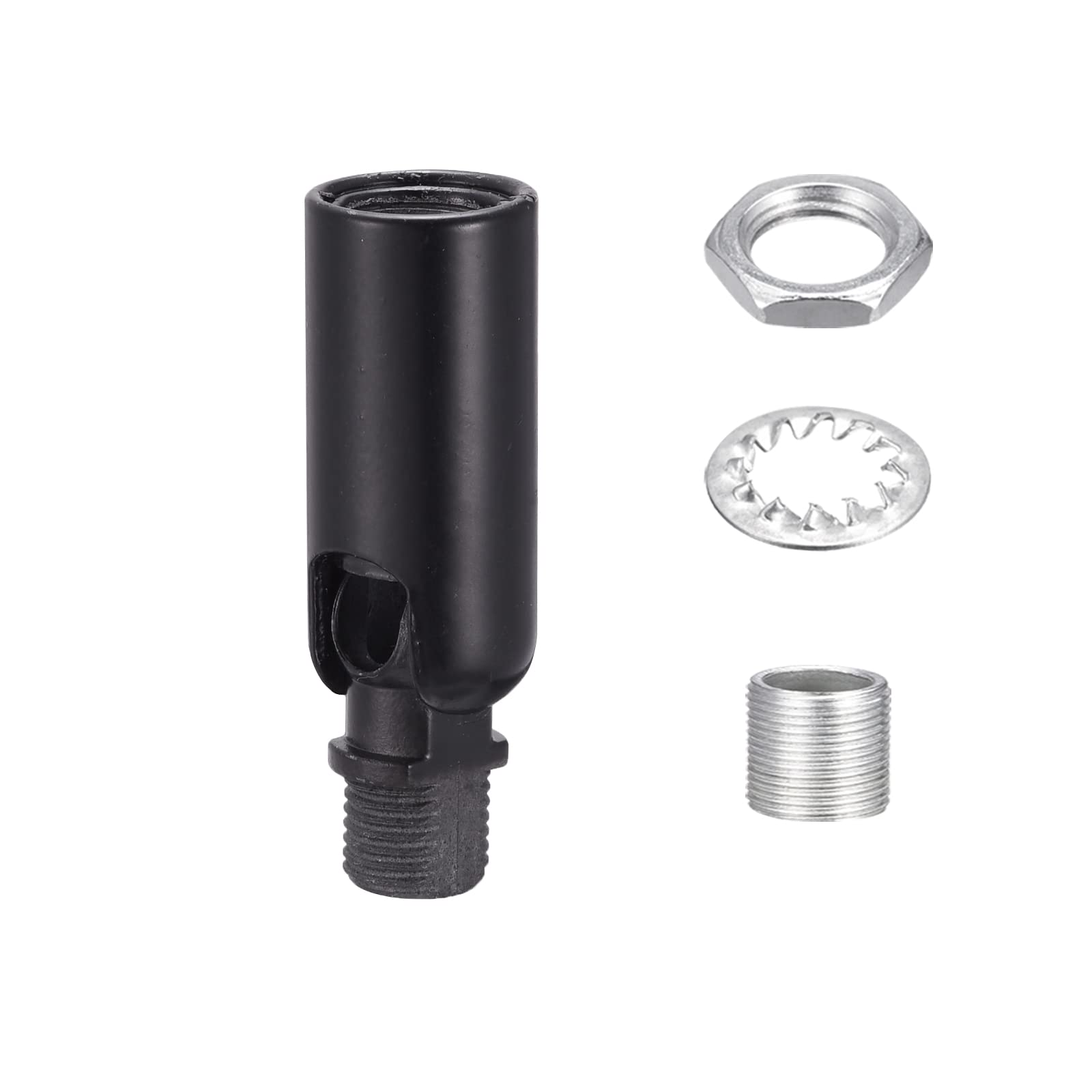 Meccanixity Sloped Ceiling Adapter 180 Degree Swivel M10 Thread, For Chandelier Ceiling Pendant Light, Black Pack Of 2