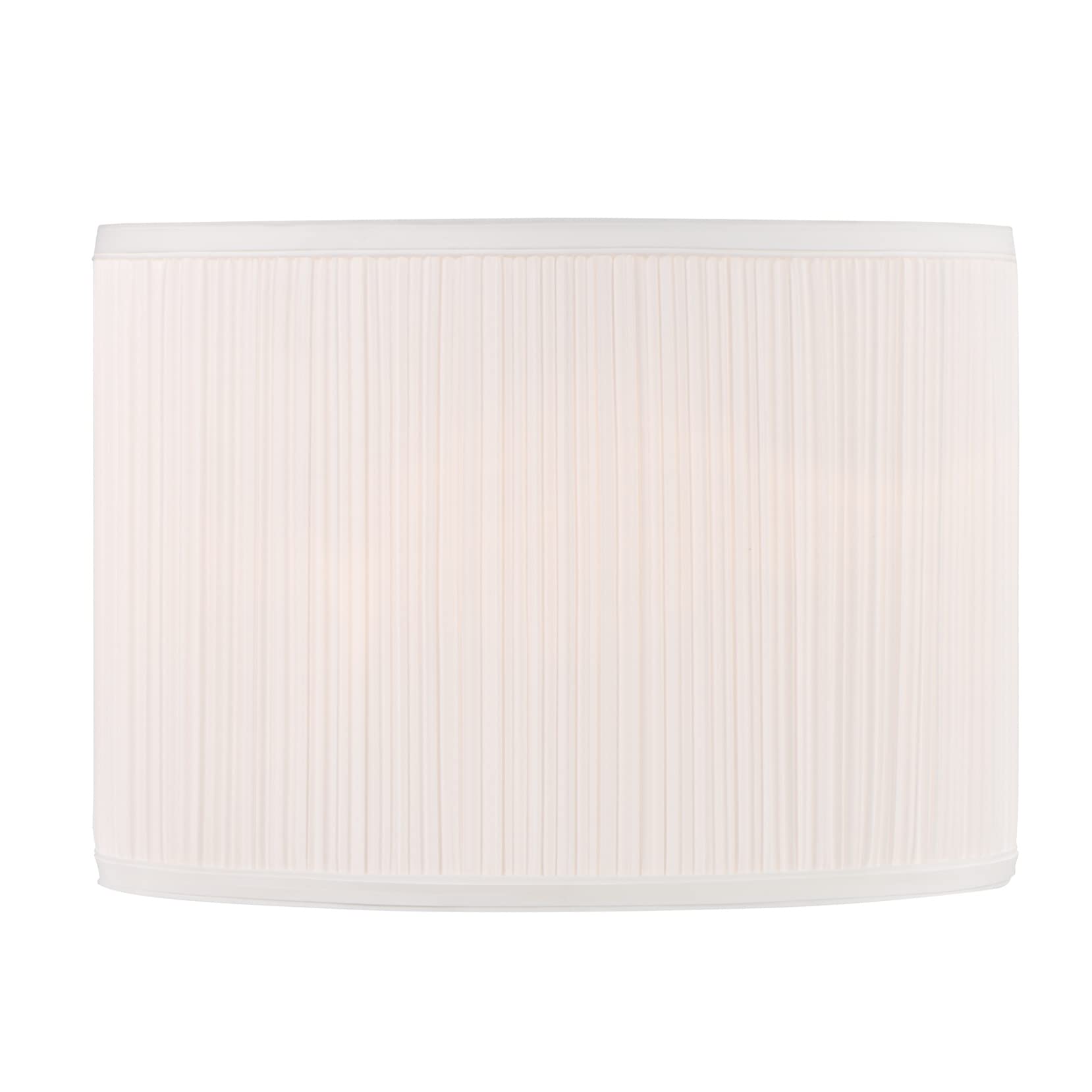 Aspen Creative 31501, Mushroom Pleated Drum Contemporary Spider Lamp Shade, White, 14&quot; Top X 14&quot; Bottom X 10&quot; Height