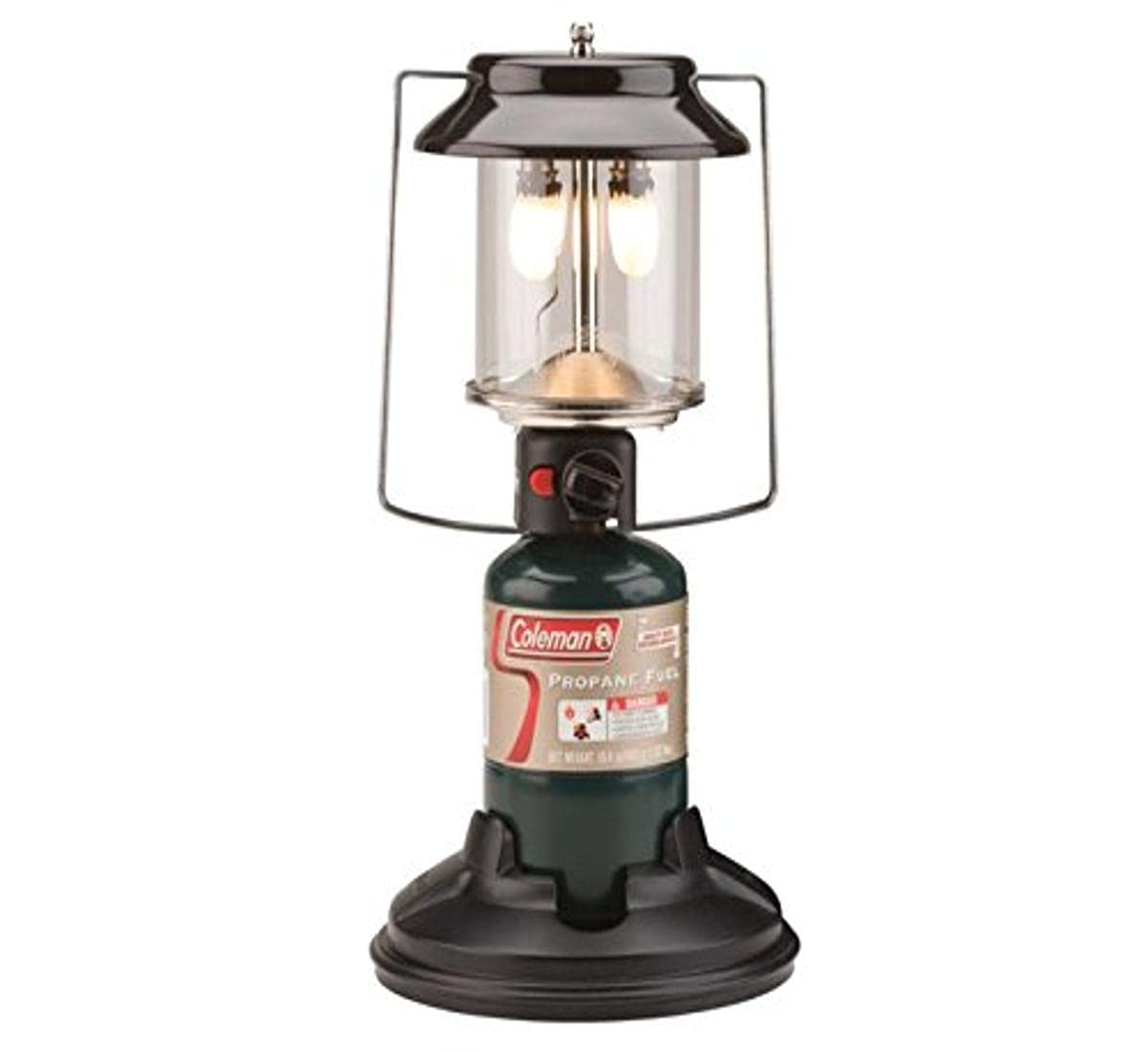 Coleman Quickpack 2-Mantle Propane Lantern With Carry Case, 1000 Lumens Lantern With Adjustable Brightness & Push-Button Starter