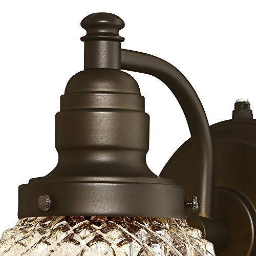 Westinghouse Eddystone One-Light Outdoor Wall Fixture, Dusk to Dawn Sensor, Alloy Steel, Oil-Rubbed Bronze, Model 6313700, 1-Pack