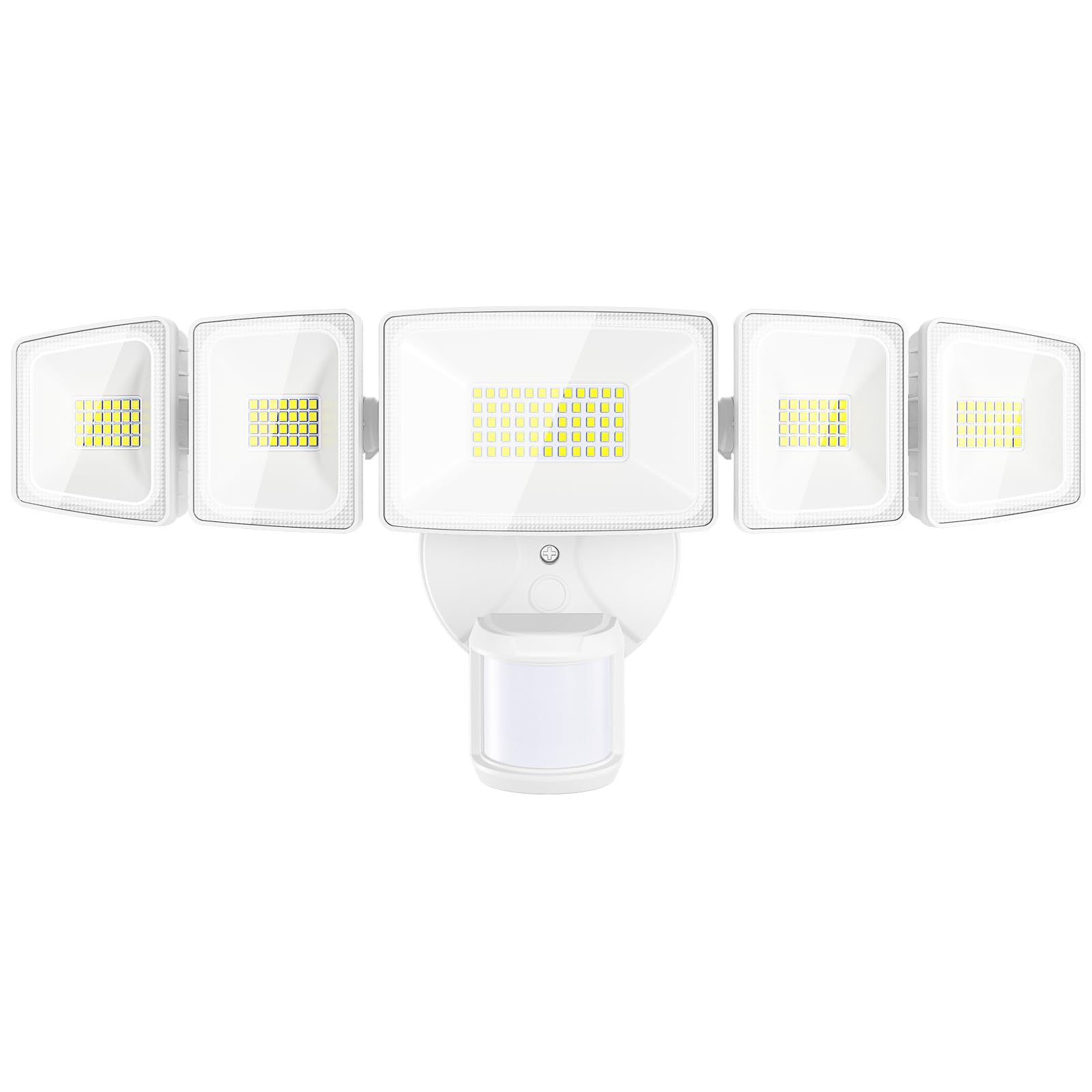 Onforu 120W 12000LM LED Security Lights Motion Sensor Outdoor, Dusk to Dawn Flood Lighting, 5 Heads 360 Wide Angle Illumination,