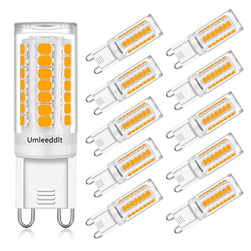Umleeddlt G9 LED Bulb 4W 400LM Warm White 3000K 360° Beam Angle 10 Pack