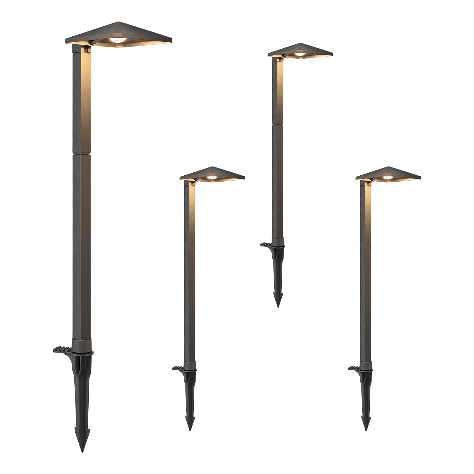 Edishine 3W Low Voltage Landscape Lighting, 230Lm, 3000K Led Pathway Lights, Waterproof, 4