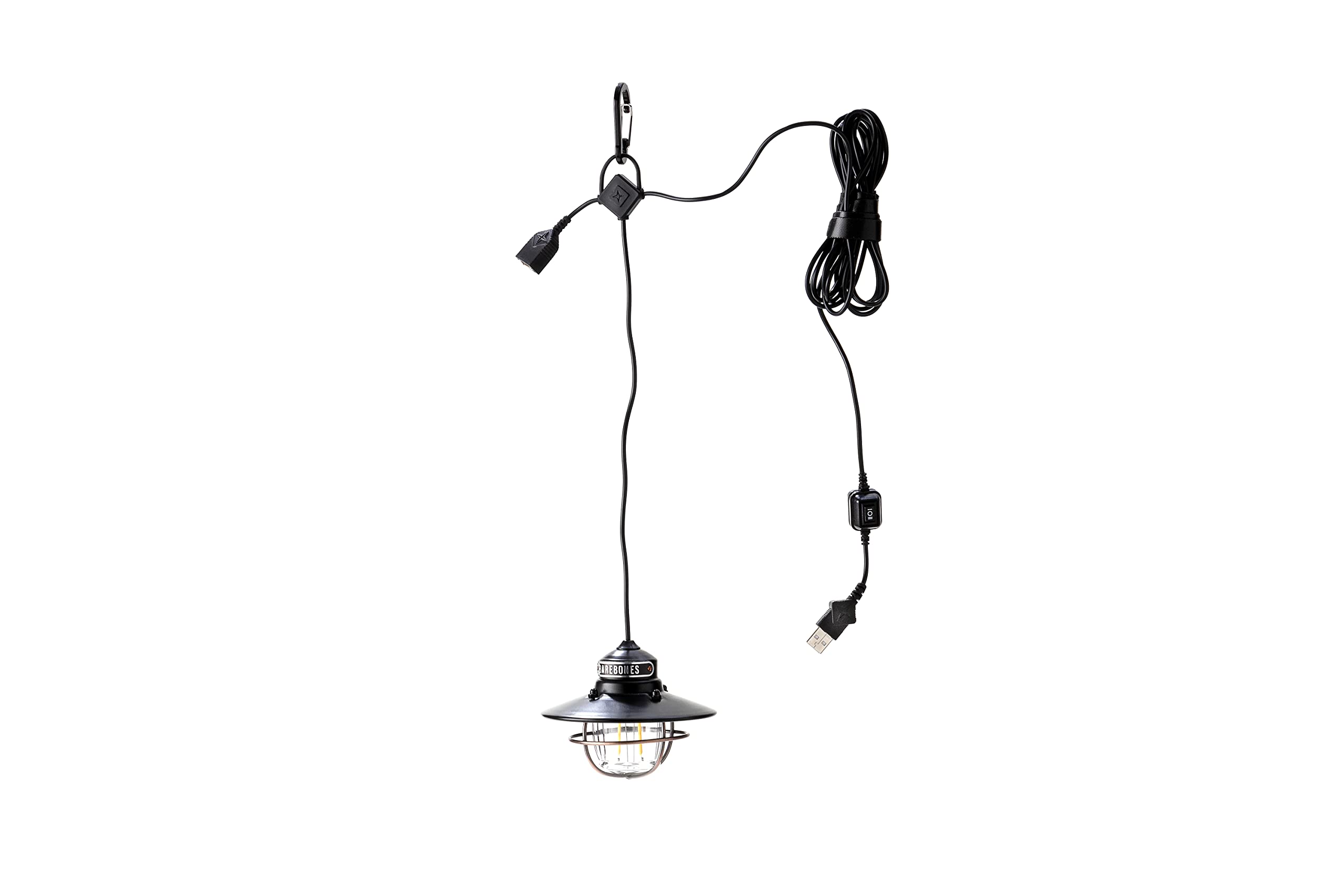 Barebones Edison Pendant Light, Antique Bronze, Medium Size, Adjustable Height, USB LED, Model 20230006004000