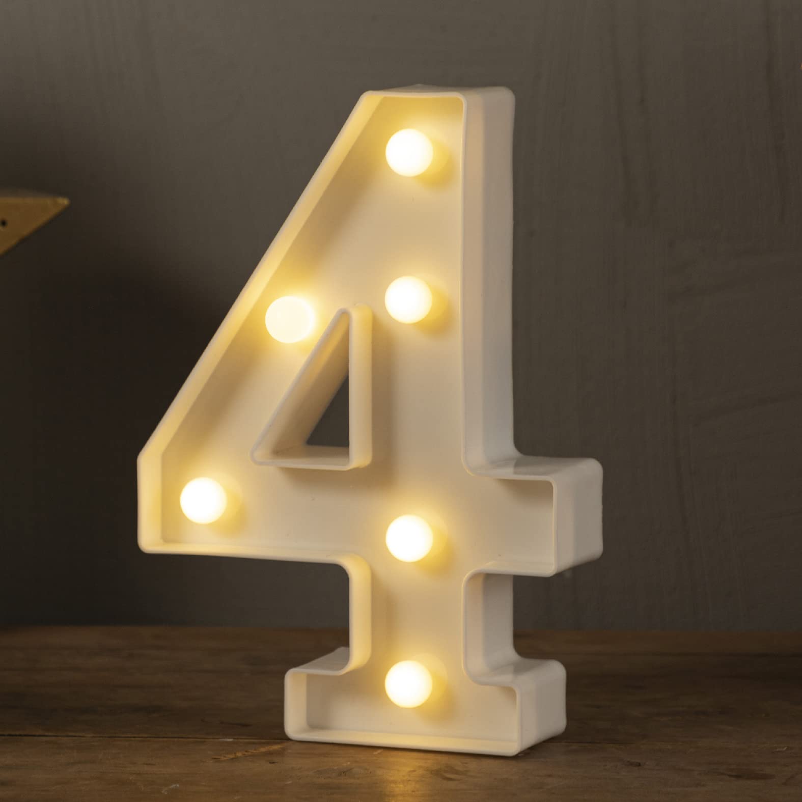 HXWEIYE Marquee Light Up Numbers - LED Sign, 26 Letters & 10 Numbers, Battery Powered, Warm White Color