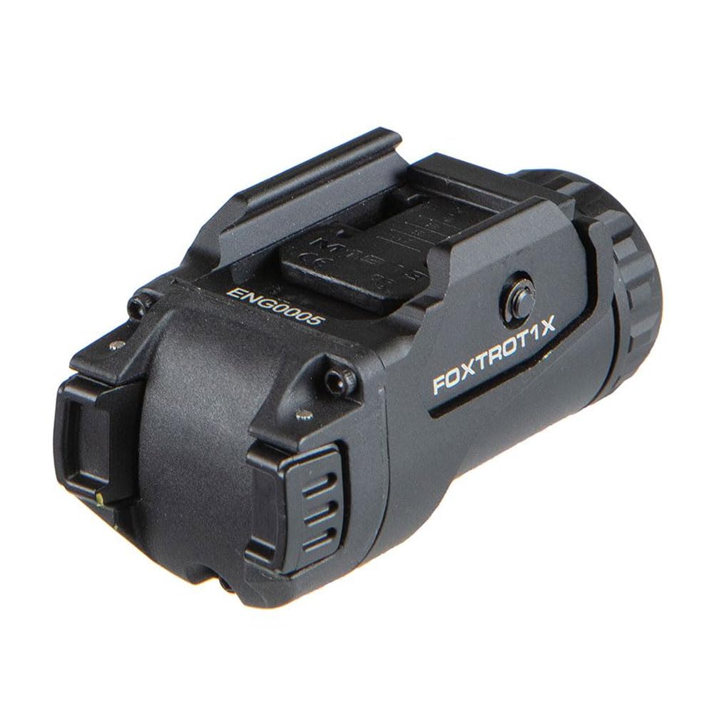 Sig Sauer Foxtrot1X 450 Lumens Compact Durable Tactical Rail-Mounted Handgun Flashlight with Ambidextrous Push-Button Side Switc