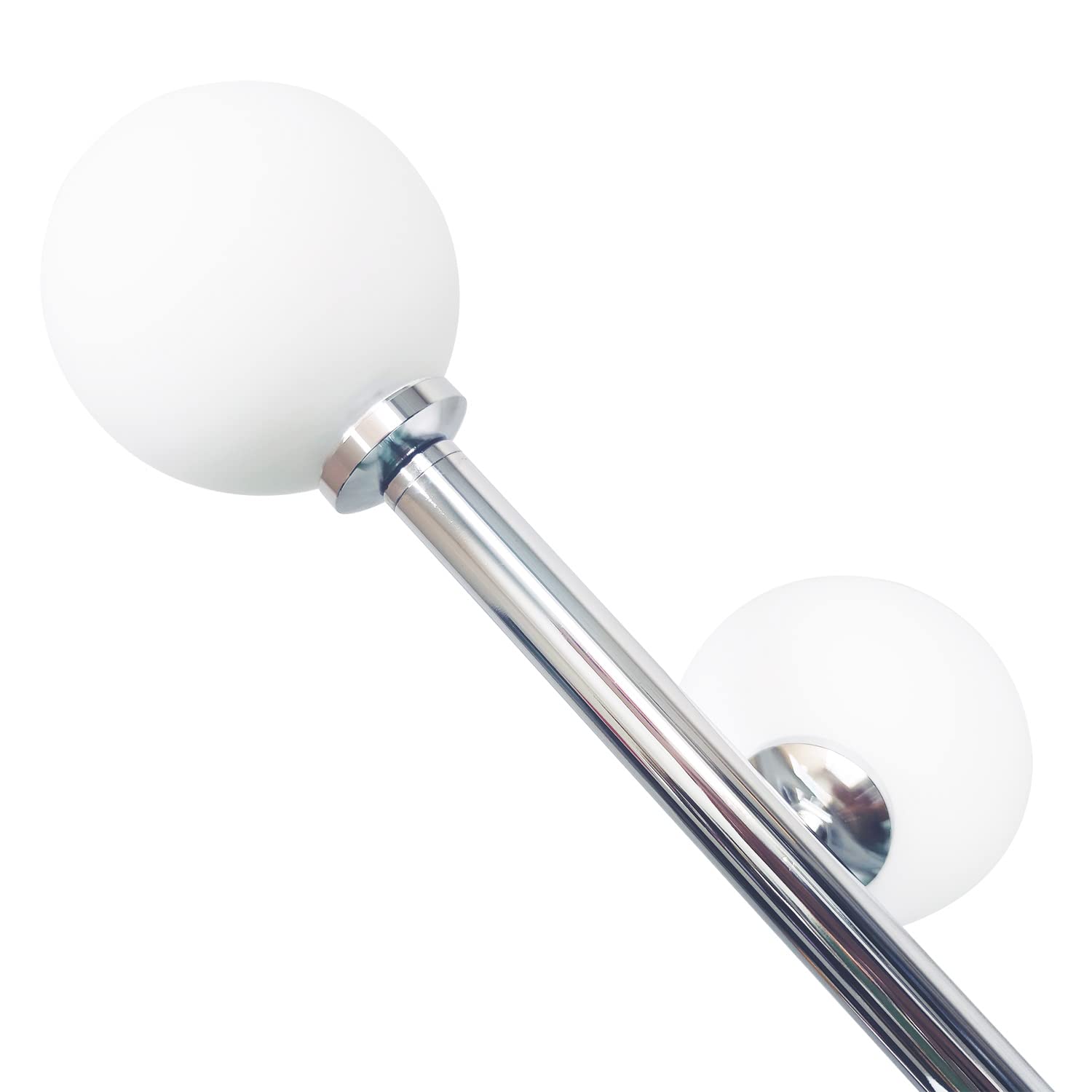 Hsyile Modern Floor Lamp - Chrome Finish, Globe Design, 9 LED Bulbs Included, Ideal for Living Room, Bedroom, Office