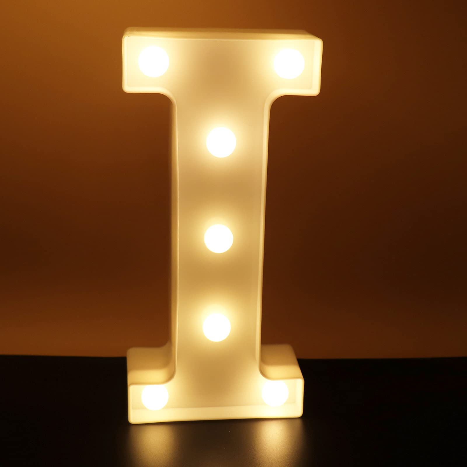 AUSAYE LED Letter Light Sign for Home Party Wedding Decoration - Plastic, Letter I