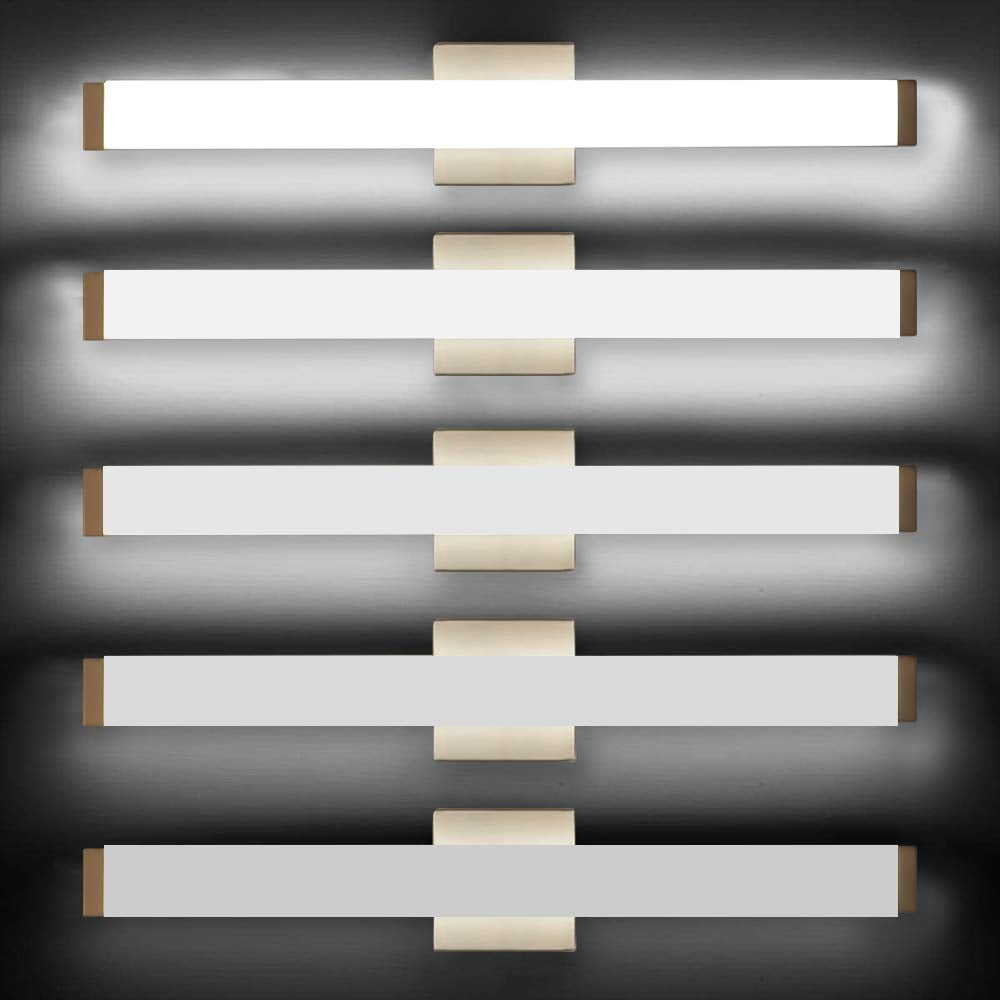 Yhtlaeh Bathroom Vanity Light Brushed Nickel Square Led 24 Inch 14W Dimmable 4000K Natural White Light Wall Bar Lighting Fixture