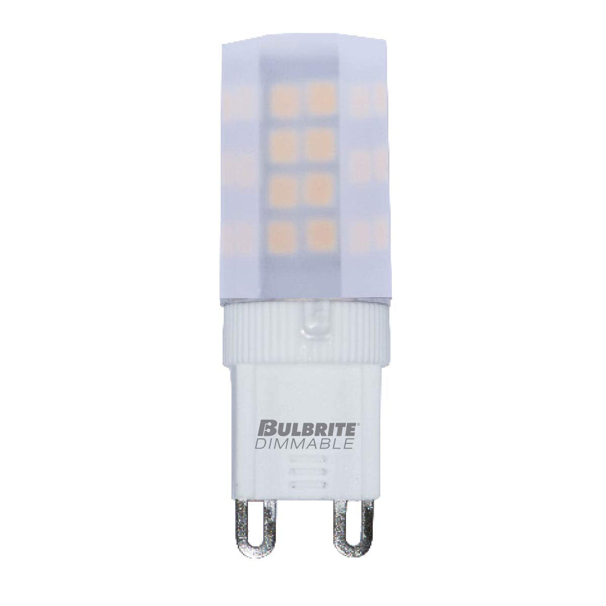 Bulbrite Led Mini T4 Dimmable Bi-Pin Base (G9) Light Bulb 35 Watt Equivalent 2700K, Frost 2-Pack