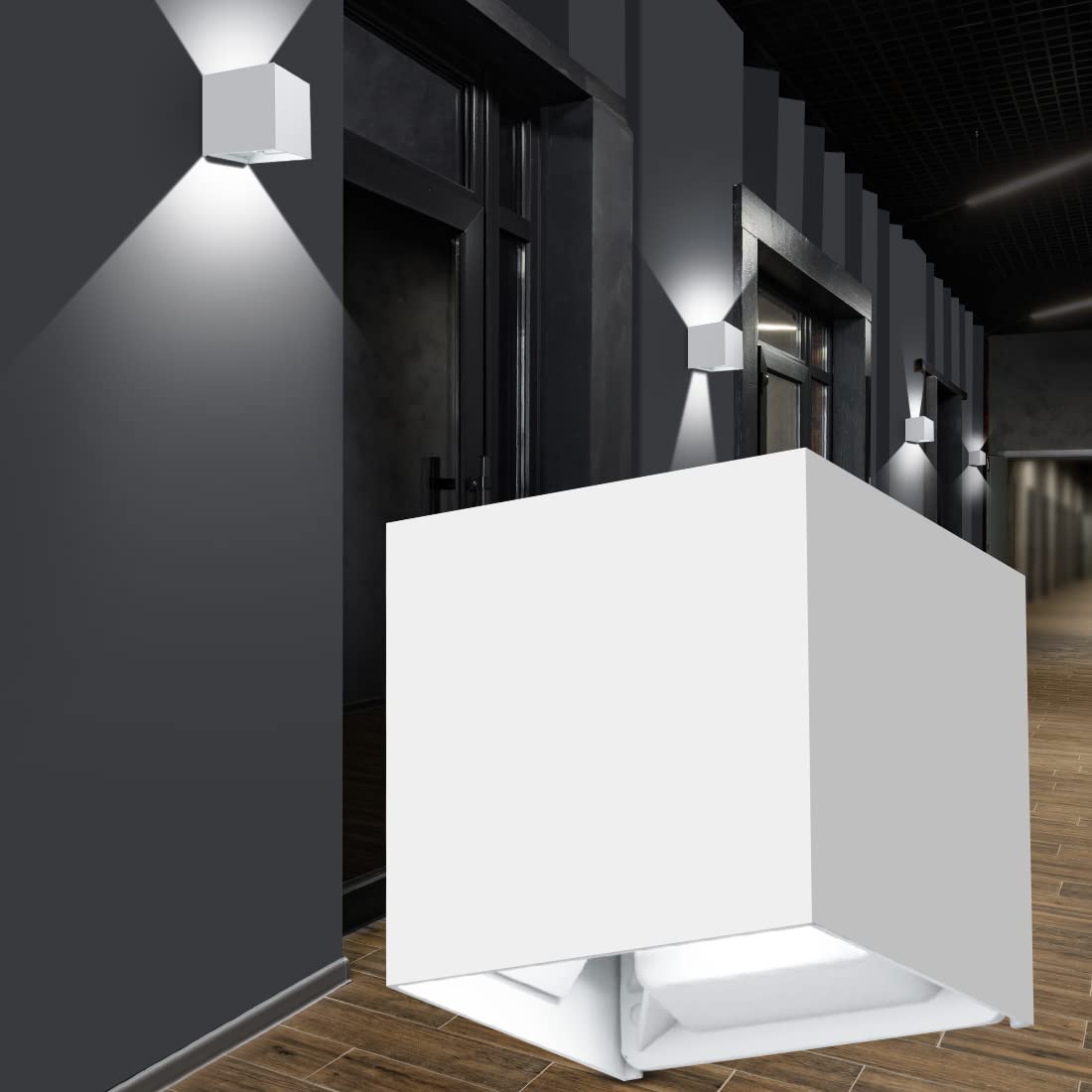 ledmo LED Up and Down Outdoor Wall Sconce 20W Aluminum Waterproof 6000K White IP65 Model 305e5043